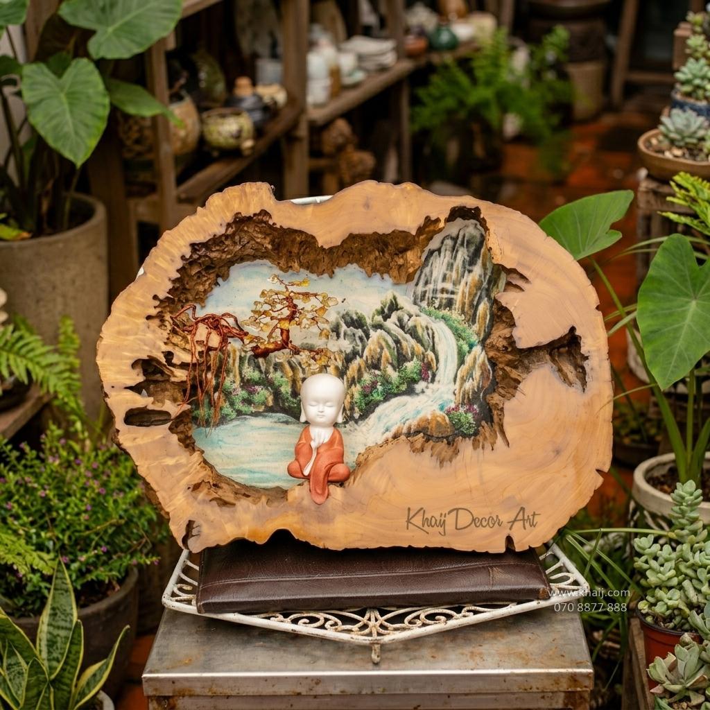 Gỗ Lũa Treo Tường Tranh Bonsai