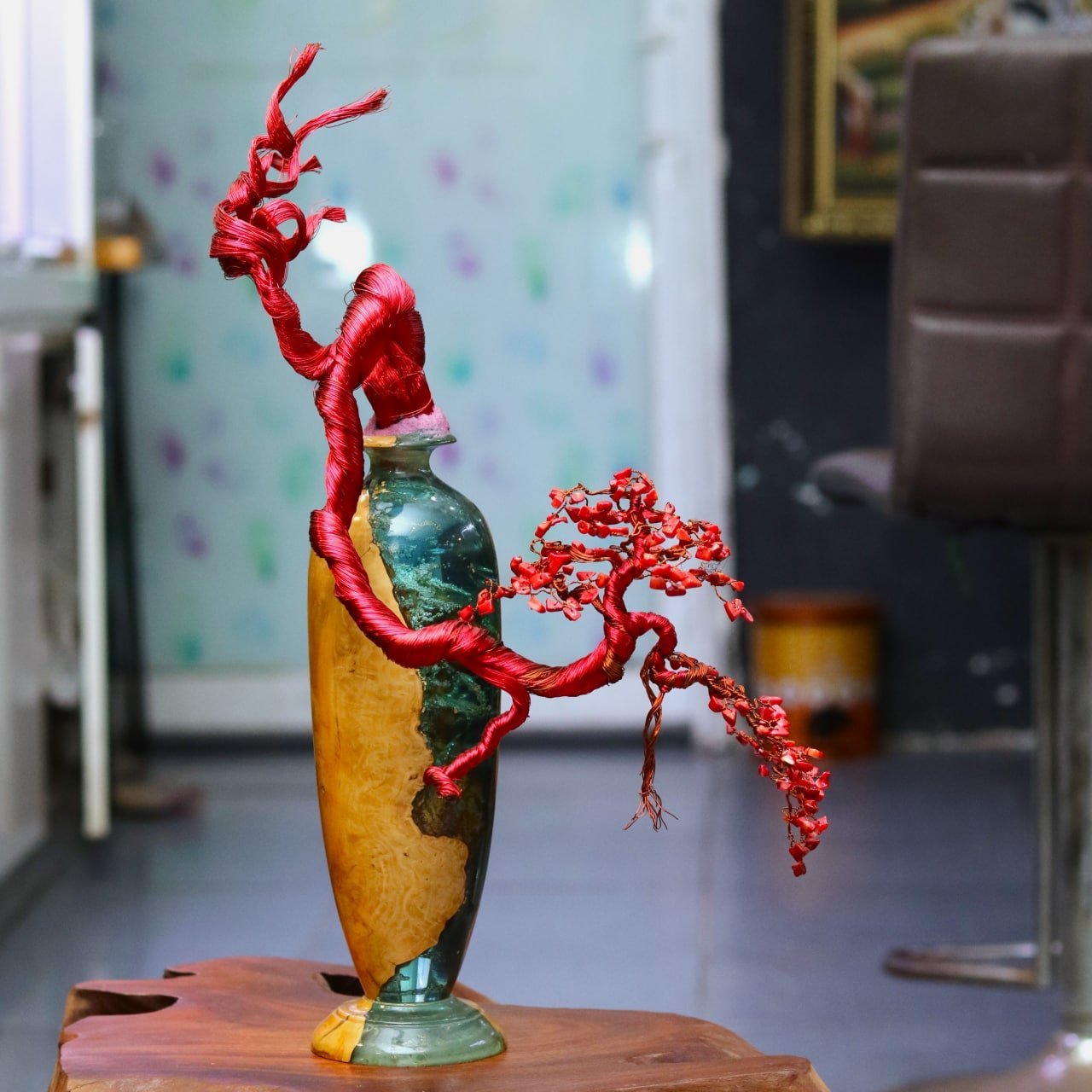 Bình bonsai san hô đỏ