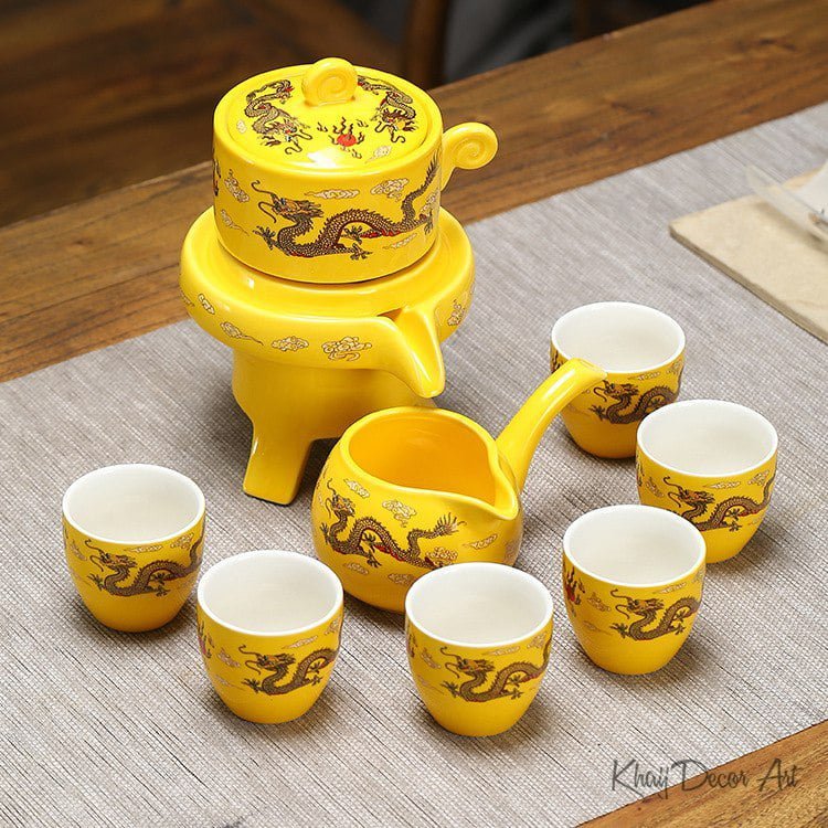 Alternative view of Bộ Ấm Chén Pha Trà Cối Xay Gốm Sứ Cao Cấp AT01