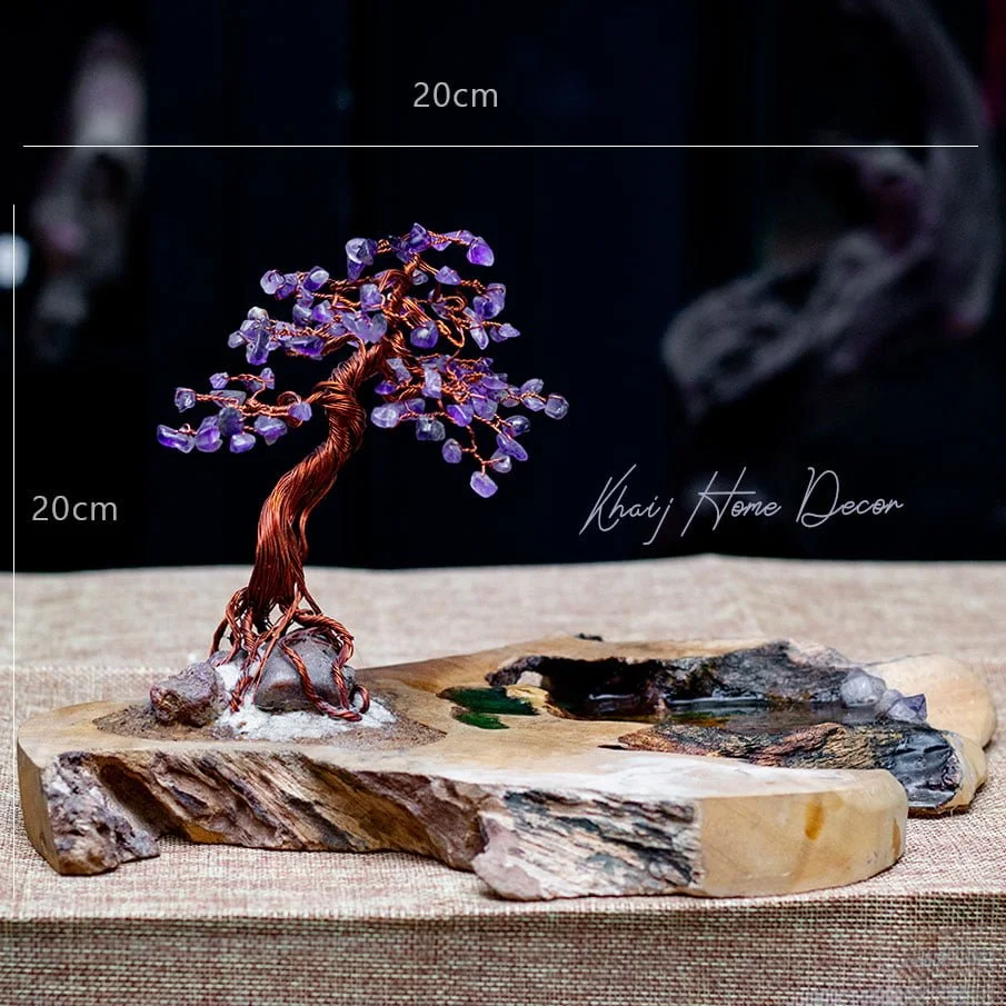 Alternative view of Bonsai Thạch Anh Tím Để Bàn BS12