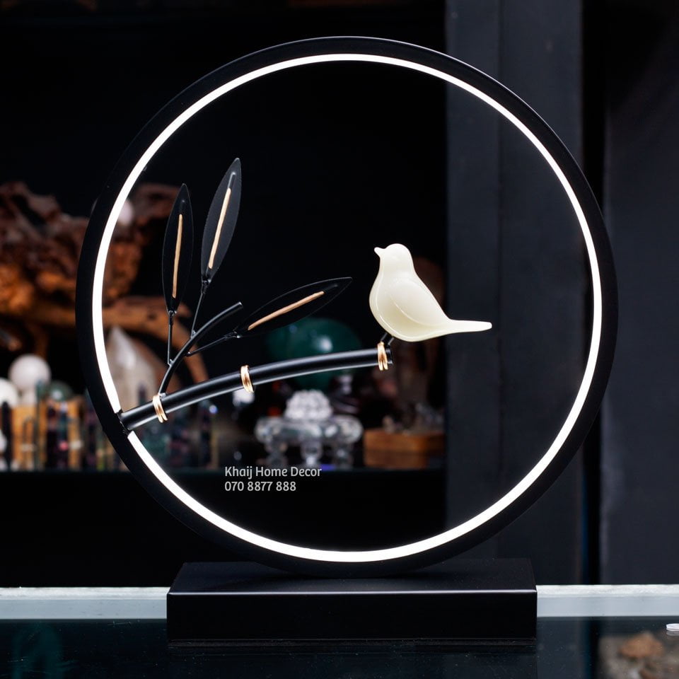 Đèn Trang Trí Decor - Chim Hỷ Tước Đậu Cành Trúc TC3