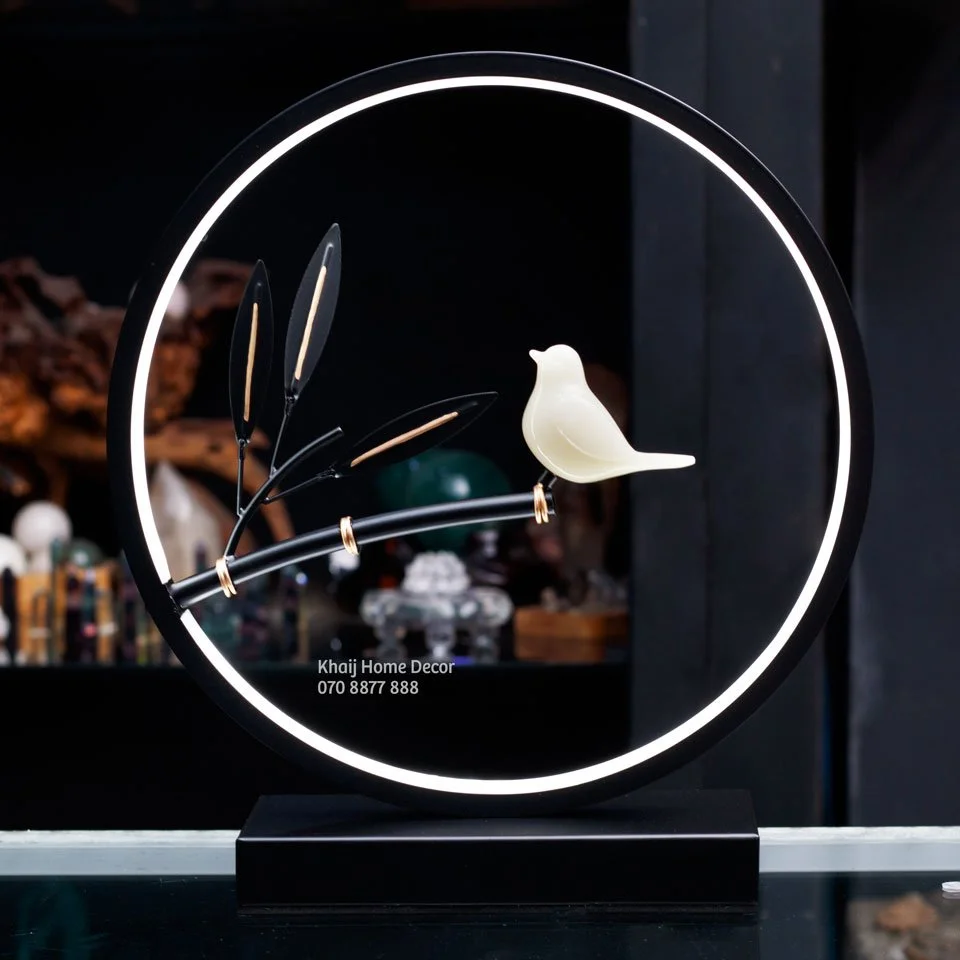 Đèn Trang Trí Decor - Chim Hỷ Tước Đậu Cành Trúc TC3