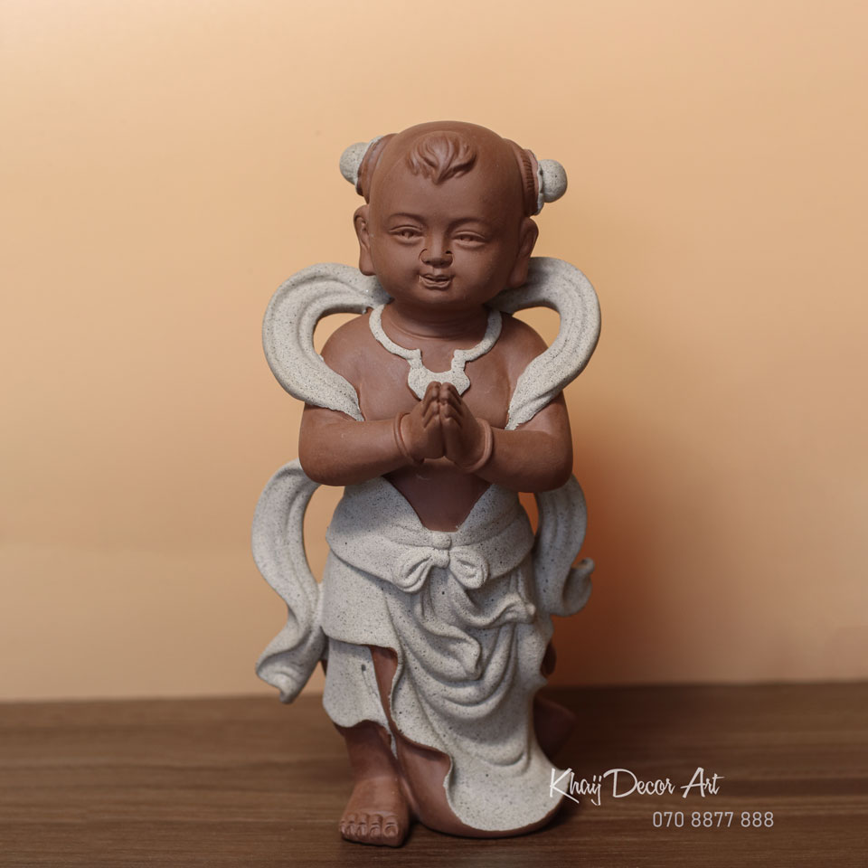 Bộ Tượng Tiên Đồng Ngọc Nữ Gốm Tử Sa TG10