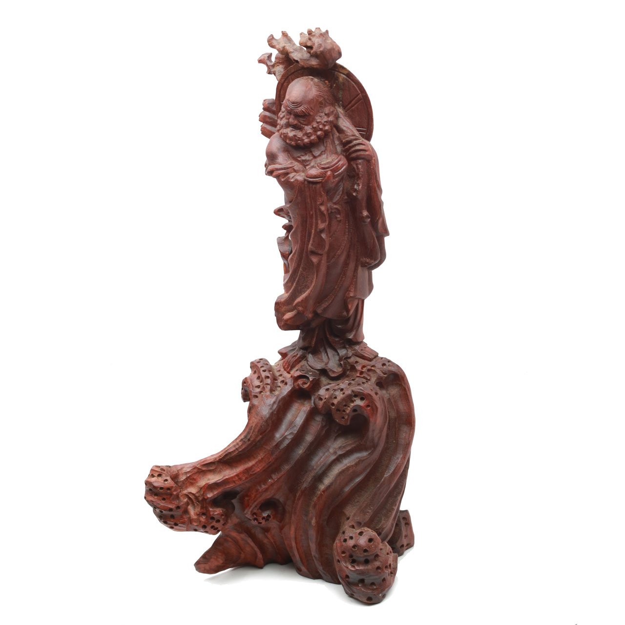 Tượng Đạt Ma Sư Tổ Gỗ Đỏ