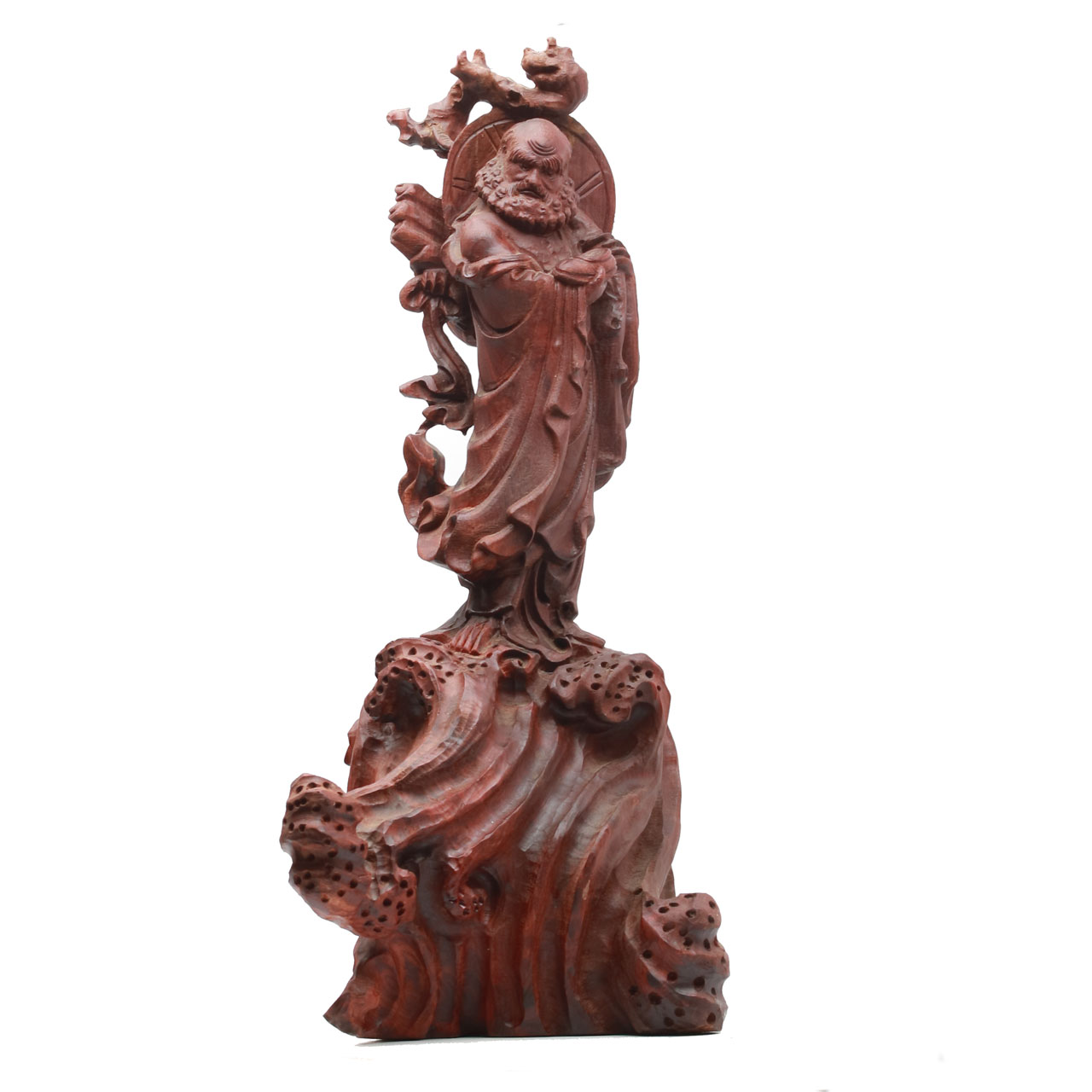 Tượng Đạt Ma Sư Tổ Gỗ Đỏ