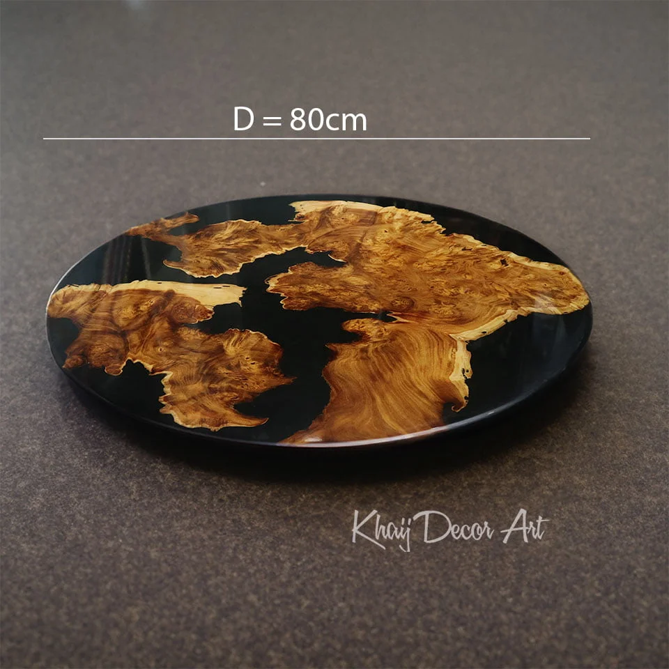 Alternative view of Mặt Bàn Epoxy Resin Hình Tròn Gỗ Decor RS-003