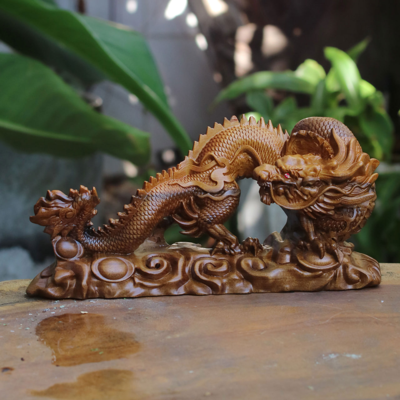 Tượng Rồng Gỗ Bách Tùng Tgw4