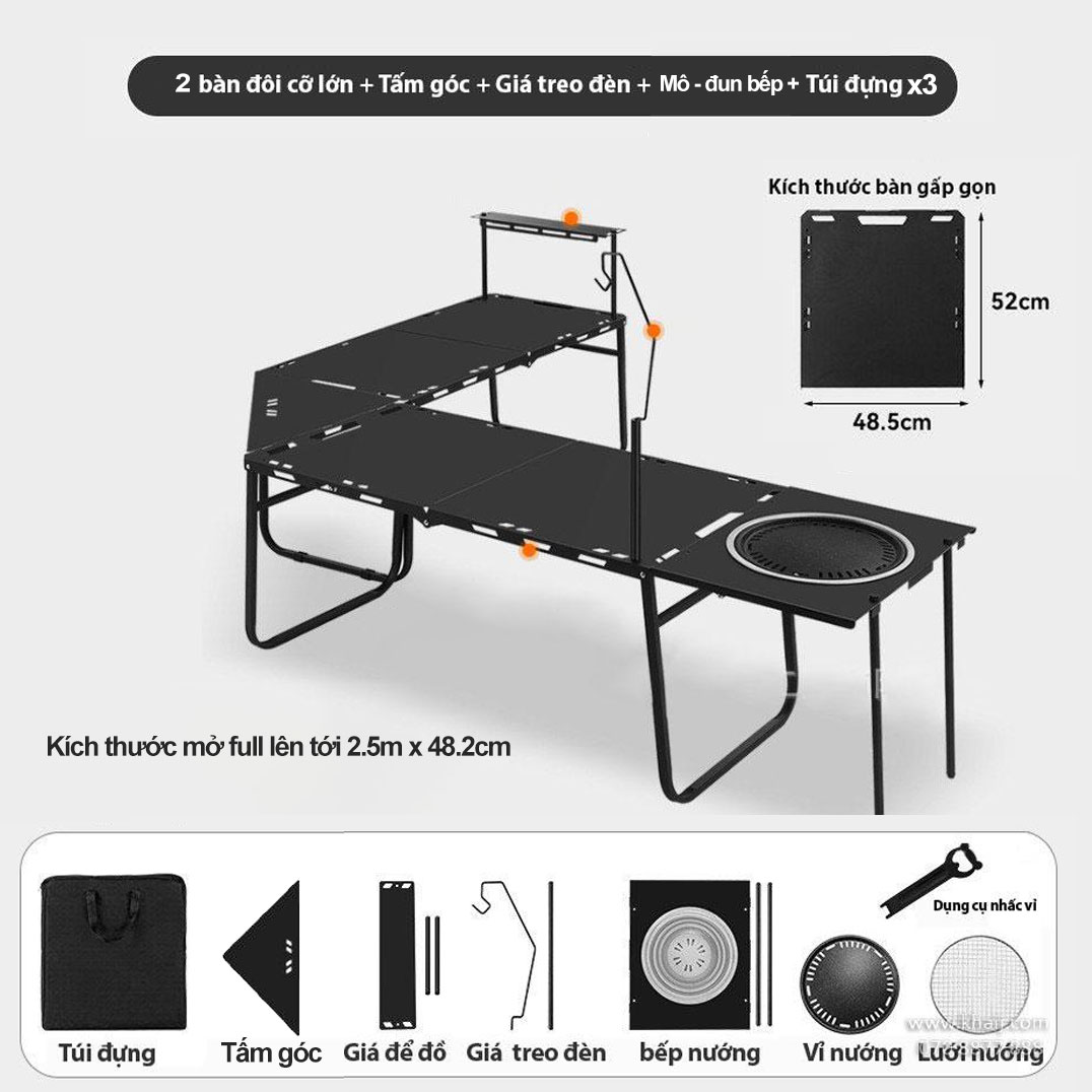 Bàn Camping Chiến Thuật IGT – Gấp Gọn, Đa Năng Cho Cắm Trại & BBQ Ngoài Trời BCP3
