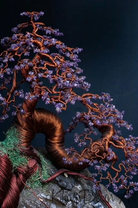 Alternative view of Bonsai Dây Đồng Tinh Thể Thạch Anh Khói